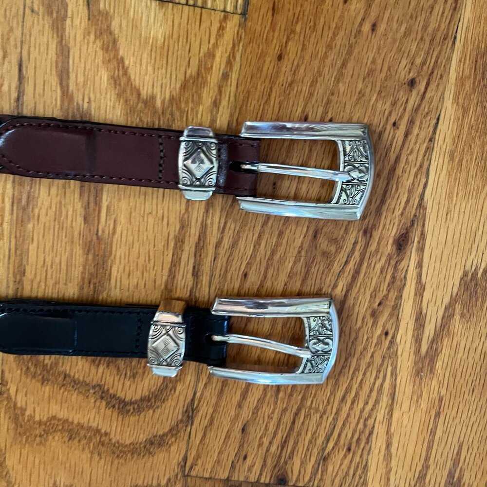 Brighton Belts - Braided Leather - Black & Brown - Picture 3 of 5